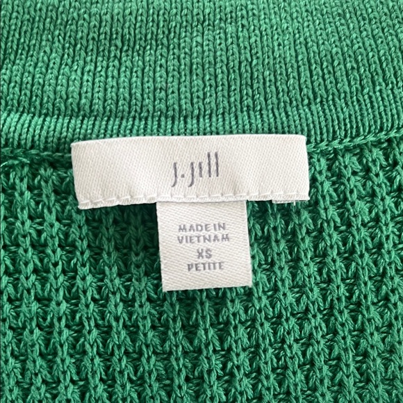 J. Jill Vibrant Green Cardigan Sweater - Picture 2 of 5